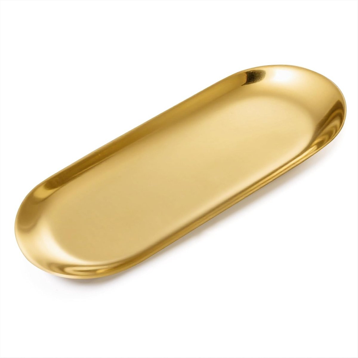 Ovaal Decoratief Dienblad van RVS voor Cosmetica, Sieraden en Kaarsen