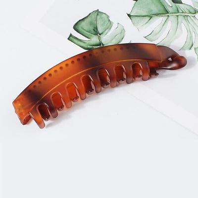 Bananen-Haarspangen für Damen, klassische Klammer-Doppelkamm-Clips, Leoparden-Bananen-Pferdeschwanzhalter-Clip für dickes Haar