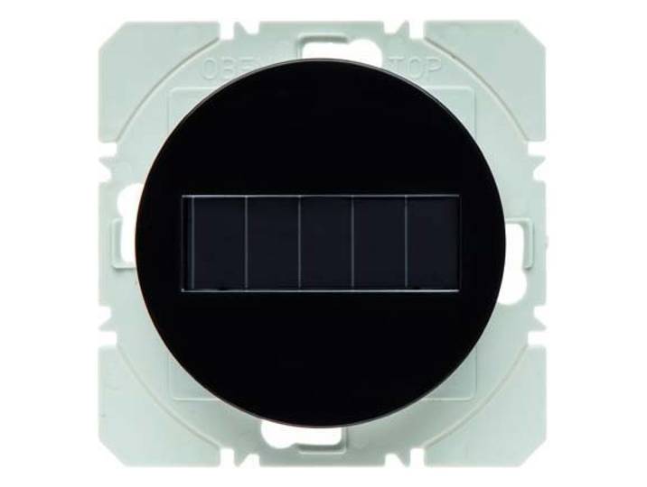 Pulsador de superficie KNX radio quicklink solar simple, berker.Net Emisores KNX radio de hager, para serie berker R.1 de hager, negro