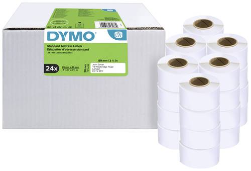 DYMO Etiketten Rolle Kombi-Pack 13188 S0722360 89 x 28 mm Papier Weiß 3120 St. Permanent haftend Adress-Etiketten