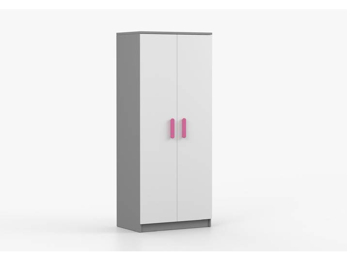 Drehtürenschrank JONAS II 06 80 cm Grau Weiß Rosa