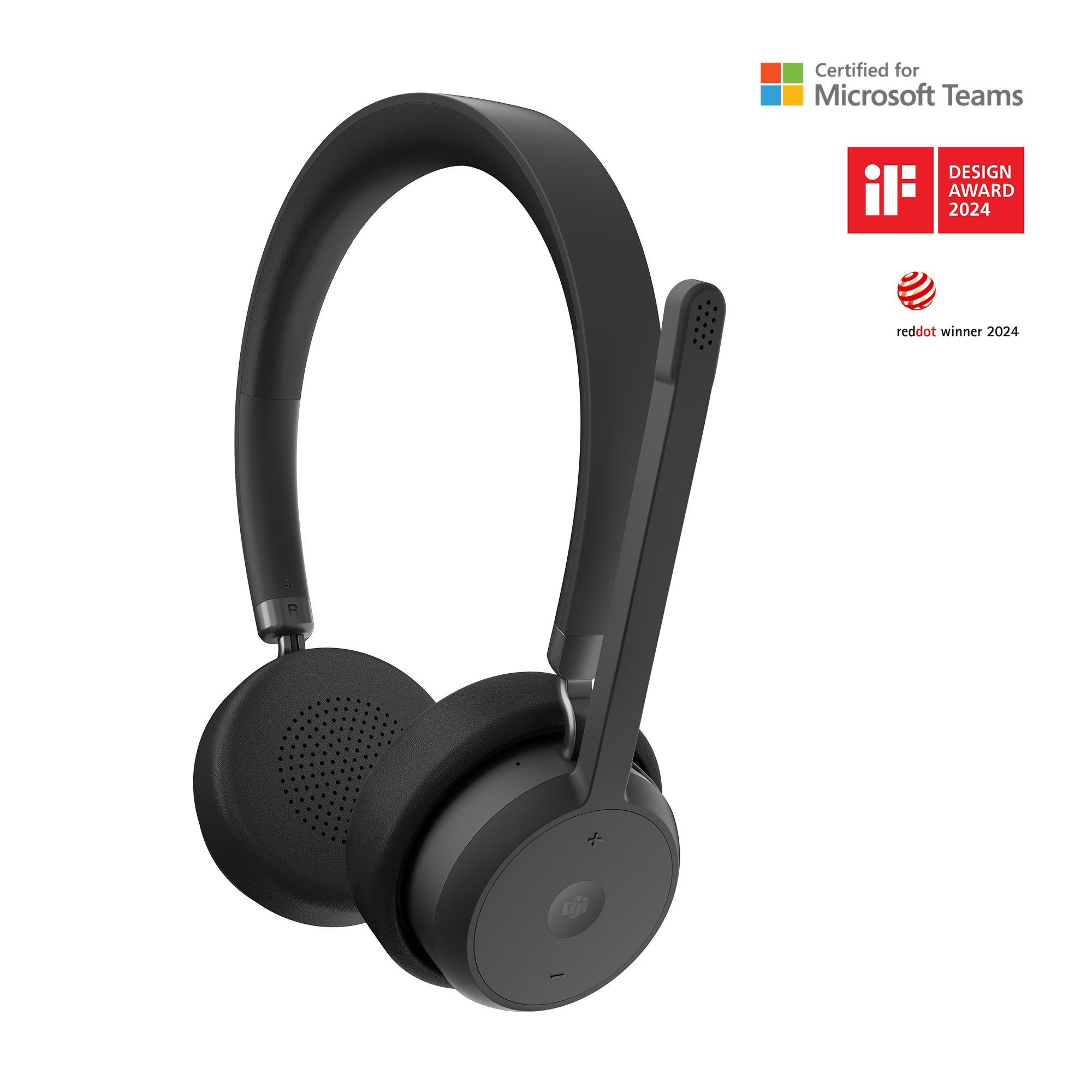 Lenovo VoIP-Headset Schwarz, kabellos, USB-A Empfänger, Bluetooth, Microsoft Teams zertifiziert (kommerzielles Produkt) 4XD1M80020