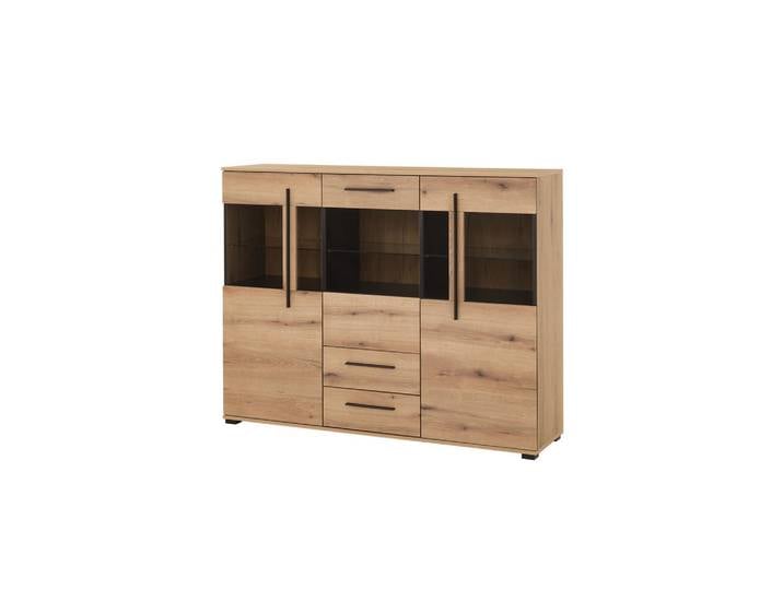 Livetastic Highboard, Eiche, Kunststoff, 8 Fächer, 2 Schublade(n) Schubladen, 160x126x42 cm, stehend, Wohnzimmer, Kommoden & Sideboards, Highboards