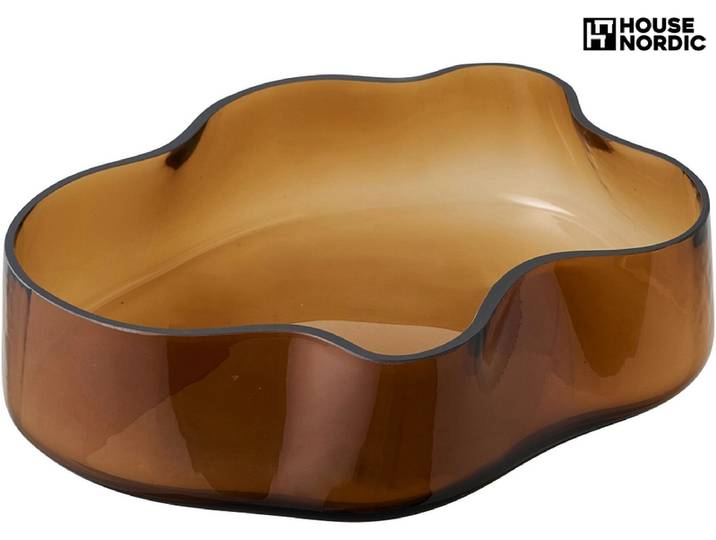 Platte IDA glas braun 7x29x24cm braun