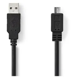 Nedis CCGB60500BK10 Sync- & Ladekabel USB  microUSB, 1 Meter, USB 2.0-Standard
