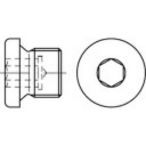 TOOLCRAFT 112717 Verschlussschrauben 3/4 Zoll Innensechskant DIN 908 Stahl 25St.
