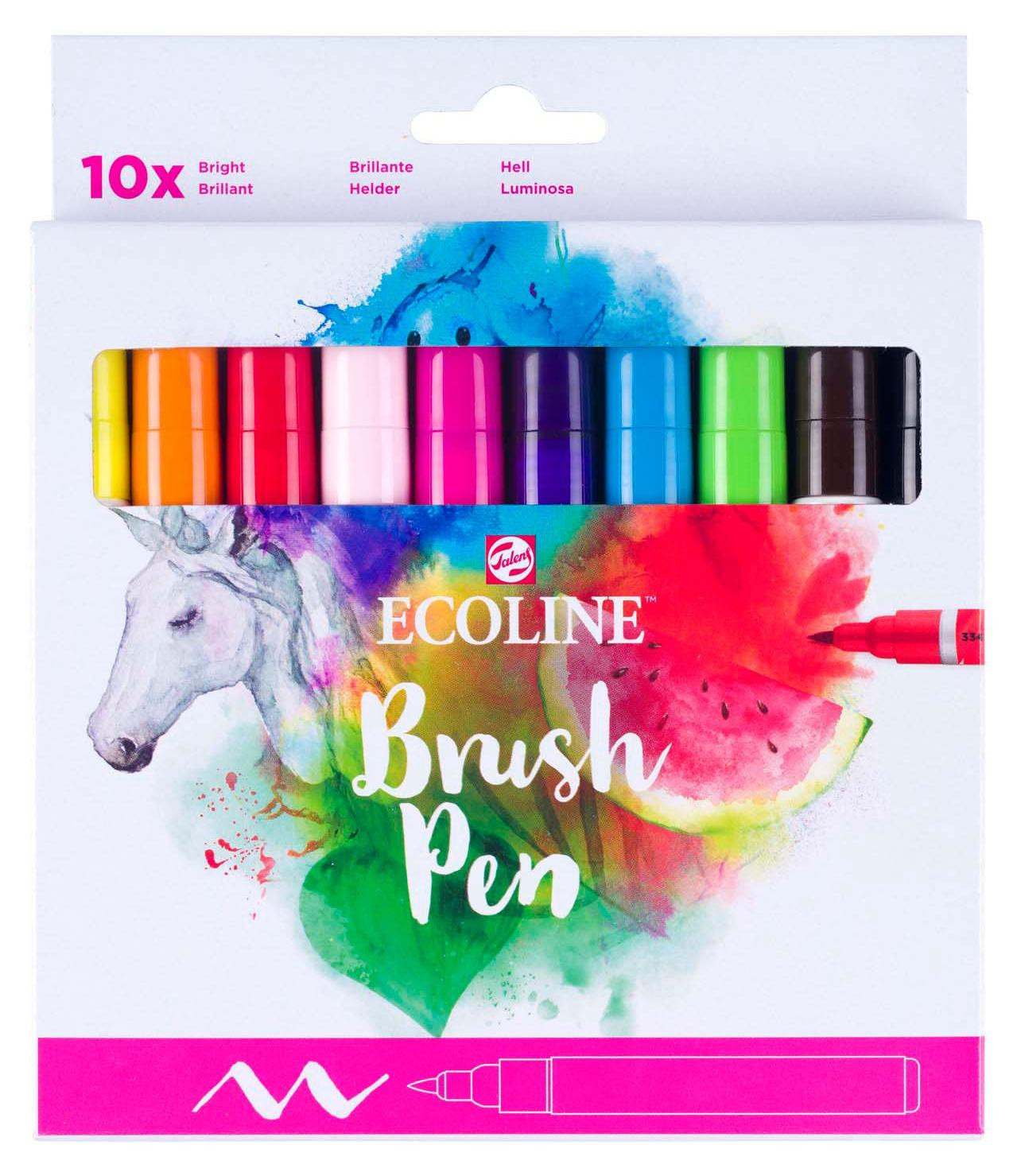 Royal Talens Ecoline brushpennen, set van 10 stuks, transparant