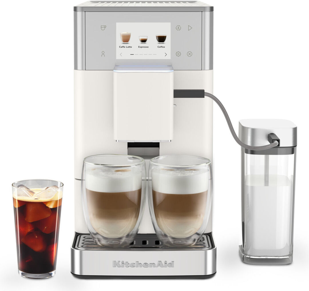 KitchenAid KF4 Fully Automatic Espresso Machine with 8.8cm Touchscreen Control Porcelain 1.8L