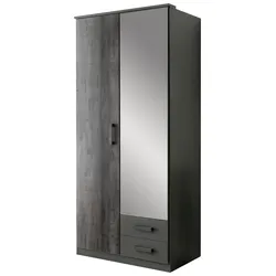 Drehtürenschrank in Graphitfarben