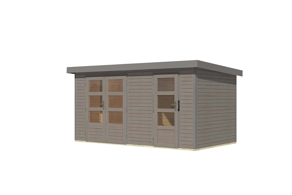 KARIBUHOLZT GH Merkur D wassergrau 404x217x211cm 16988317