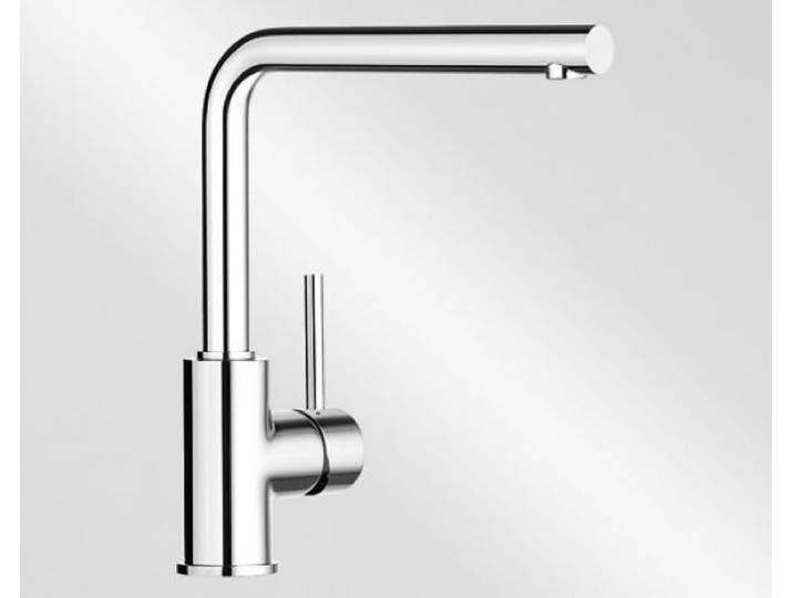BLANCO Mila, Standard, Chrom, Drehventile, Einzelbild, Keramik, 360°