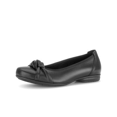 Ballerina GABOR "Sportliche Ballerina", Damen, Gr. 39, schwarz, Schuhe Ballerina