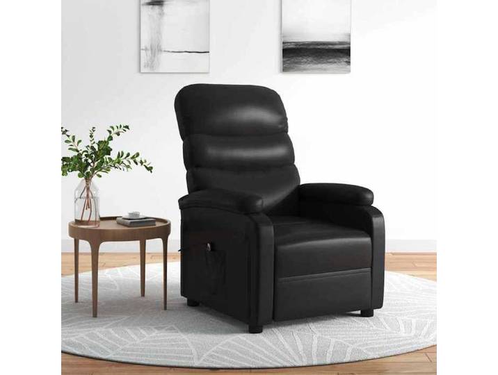 Fauteuil inclinable électrique - pour 1 personne - Chaise confortable - Noir Similicuir_3672