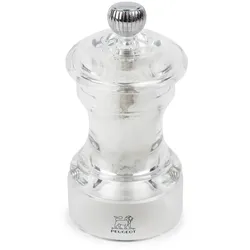 PEUGEOT Salzmühle BISTRO 10cm Acryl Transparent Stahlmahlwerk Manuell