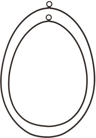 Metallformen "Ei", schwarz, 27–32 cm, 2 Stück