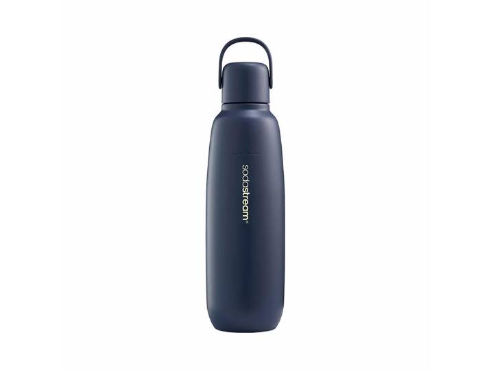 Sodastream fizz und go Cool Storm Edelstahlflasche – Wassersprudler Zubehör – dunkelblau