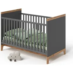 VitaliSpa, Babybett, Babybett Malia, Grau/Artisan, 70x140 cm (70 x 140 cm)