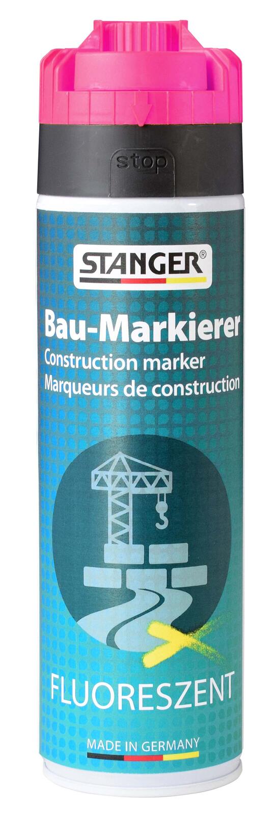 STANGER Markierungsspray Bau-Markierer, neonpink, 500,0 ml 117028