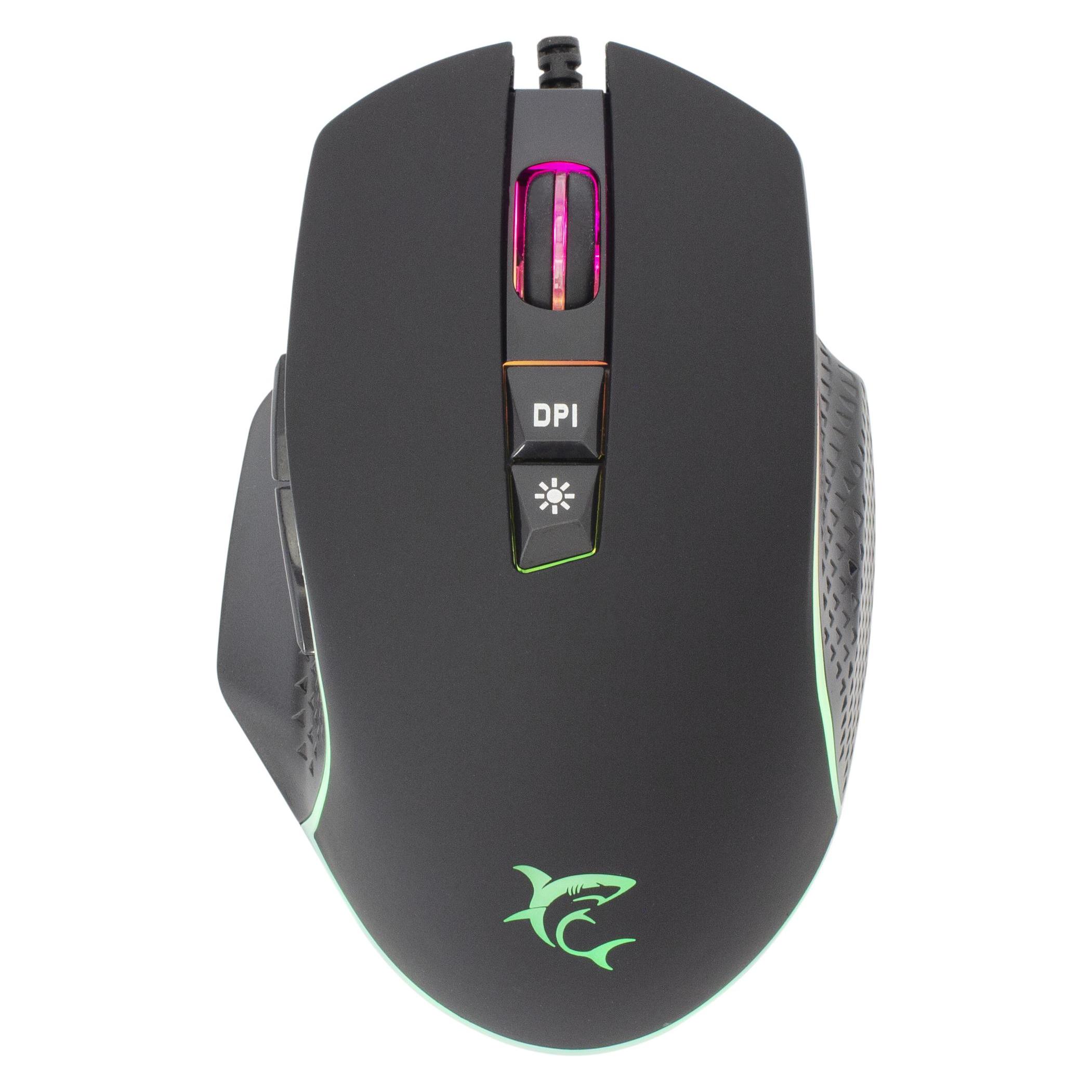 White Shark Gaming mouse Gareth Black with RGB illumination (Kabelgebunden) (GARETH-B)
