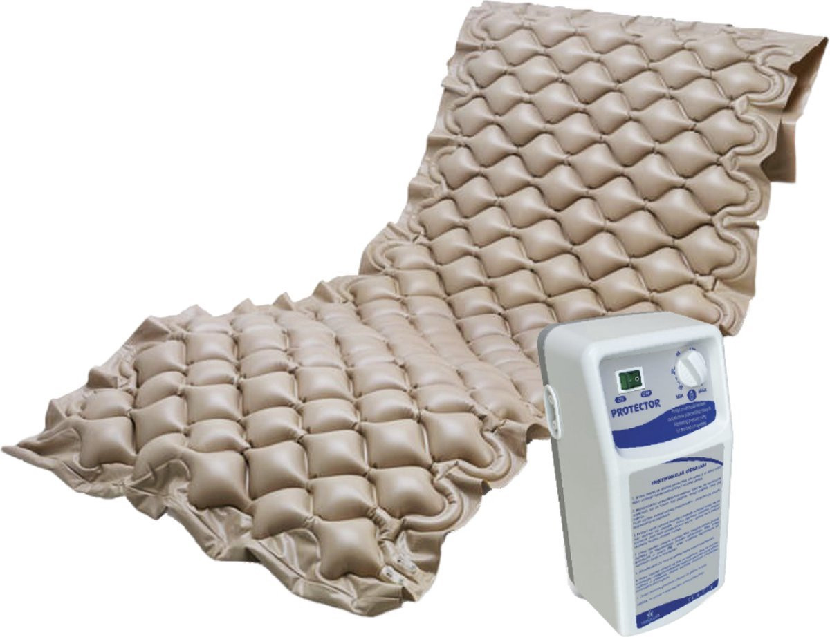 Anti-decubitus matras met wisselbare druk en bubbelfunctie voor drukverlichting