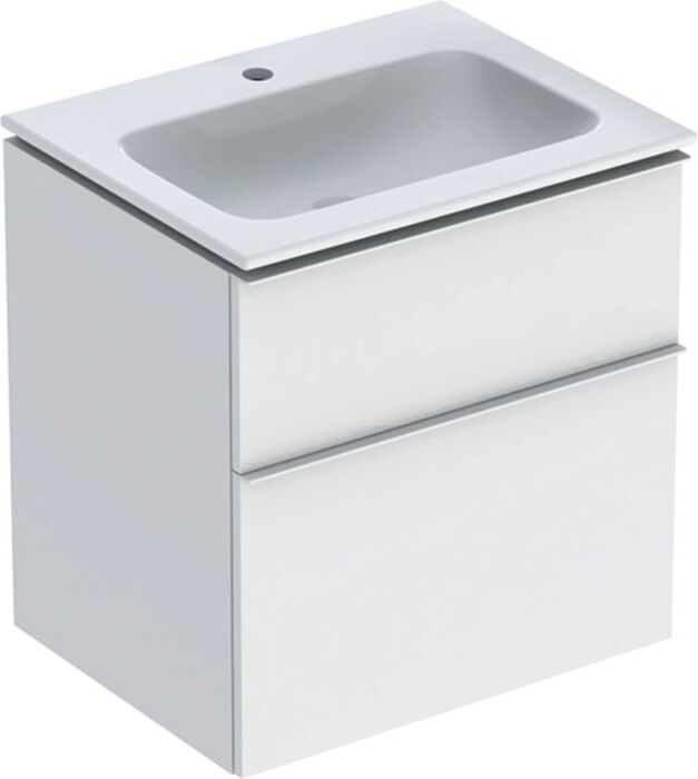 Geberit iCon Möbel-Waschtischset 502335013 60x63x48cm, weiß, weiß matt, Griff weiß matt