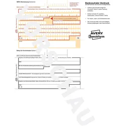 Avery, Formular, Sepa-Überweisung