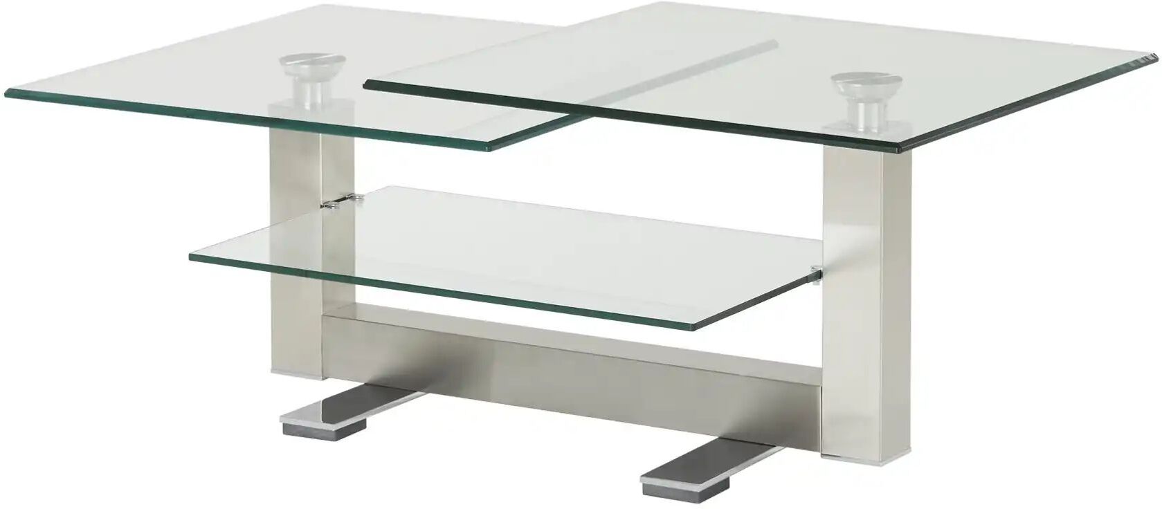 Höffner Couchtisch  Hilden ¦ silber ¦ Maße (cm): B: 70 H: 47