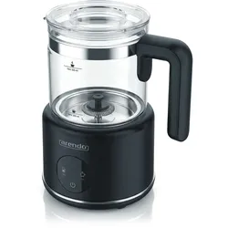 Arendo Milchaufschäumer mit 500 ml Glas Behälter, elektrisch, für heißen & kalten Milchschaum, 600 W, 2 Einsätze