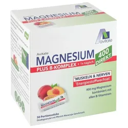 MAGNESIUM 400+B-Komplex direkt Pfir.Mar.Gra.Sticks 50X2.5 g