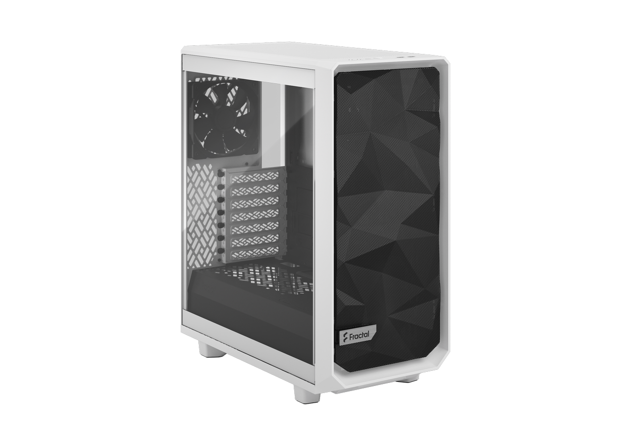 Fractal Design Meshify 2 Compact Gaming PC Gehäuse Midi-Tower Weiß Seitenfenster