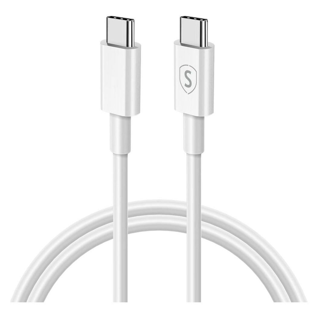 SIGN USB-C to USB-C 60W, 3A, 1 m USB-C PD - White (1 m, 60 W) (SNCAB-USBCCW)