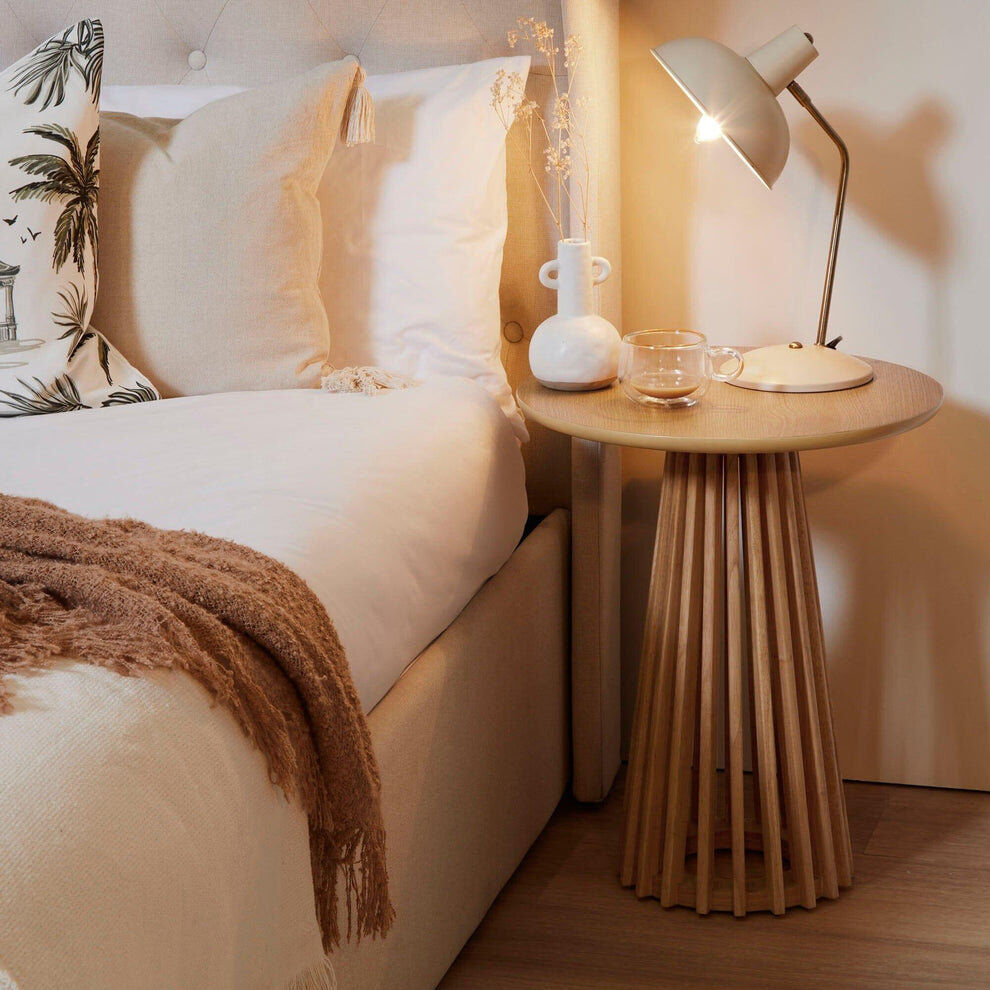 ClassicLiving Hopley Side Table Pale Oak 50cm H X 45cm W X 45cm D