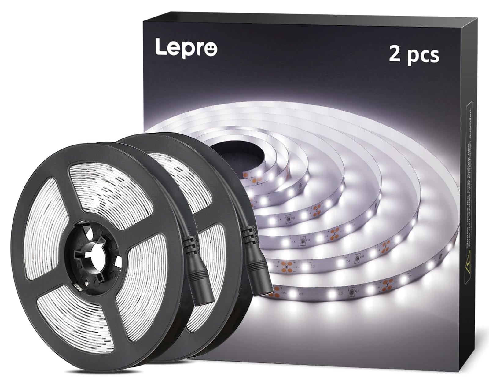 Lepro LED-strip Koud Wit 10 meter (2x 5 meter) 12V Dimbaar 6000K 2300 lumen