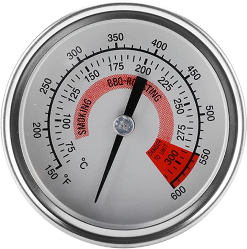 INF Edelstahl-Bimetall-Thermometer – Zeiger-Oven-, Grill- und Räucherthermometer mit axialem Zifferblatt für BBQ und Industrie