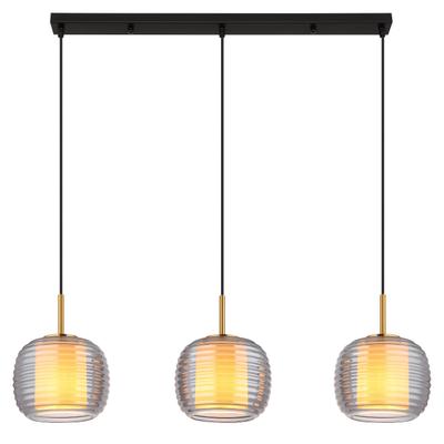 GLOBO LIGHTING Hängeleuchte "LAMPIGNA", gold (schwarz), 1 Stk., Leuchten, Hängelampe/Pendelleuchte/Esszimmer/Wohnzimmer/Esstisch, Hängeleuchte