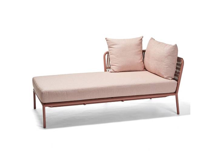 Stern Recamiere Romy Aluminium Terra Kordel Terra Armlehne rechts