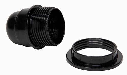 Kopp Kunststof isolator met E27-fitting en dragers, zwart