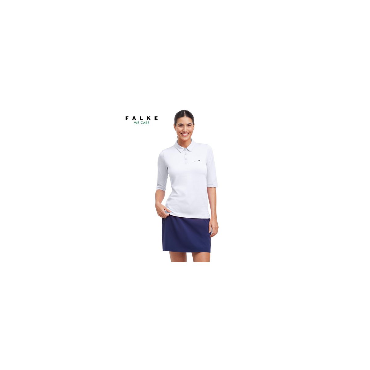 Falke Damen Golf Polo Shirt white (2860) (2860) S 37512-2860-S