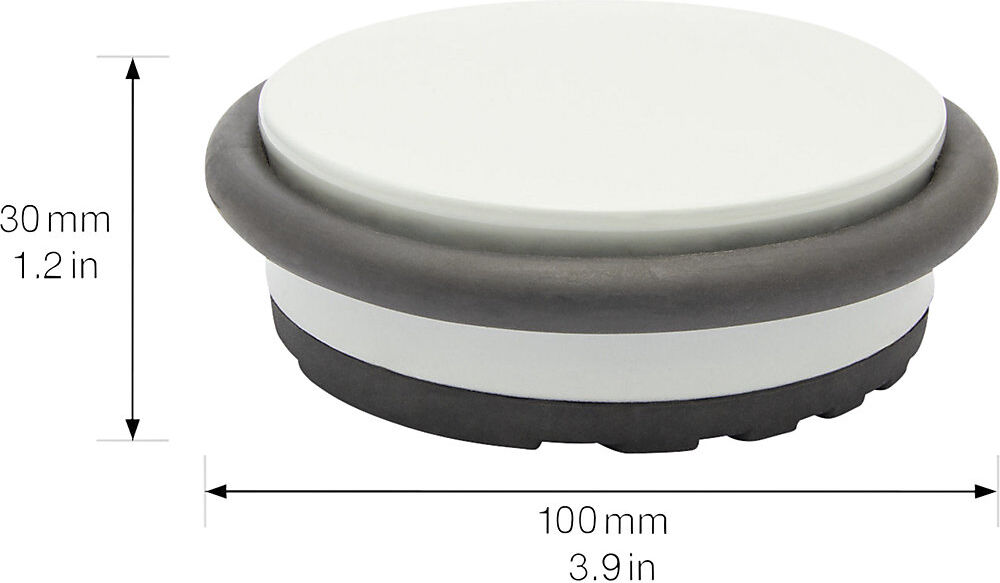 Bodentürstopper BIG DISK, Ø 96 mm, VE 2 Stk, Höhe 30 mm, hellgrau Wagner