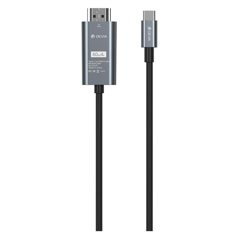 Devia Kabel Storm EC084 USB-C - HDMI 4K 60 Hz 2,0 m schwarz (2 m) (6938595399145)