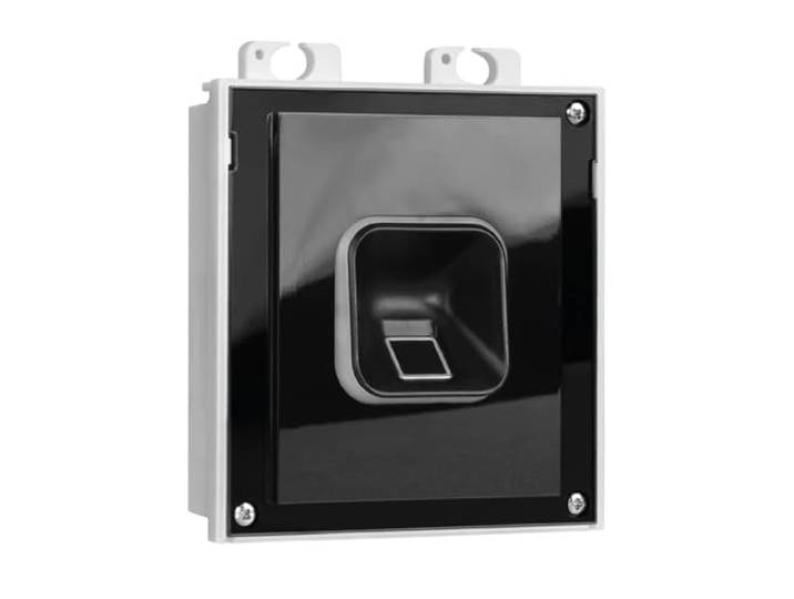 EKEY 204708 sLine Fingerprintset (Fingerprint Schwarz, 2N IP Verso Sprechanlagenmodul Schwarz, Controller), Biometrische Zutrittslösung für Türsprechanlage 2N, 0,4 W, 12-24 V, Schwarzer Fingerprint