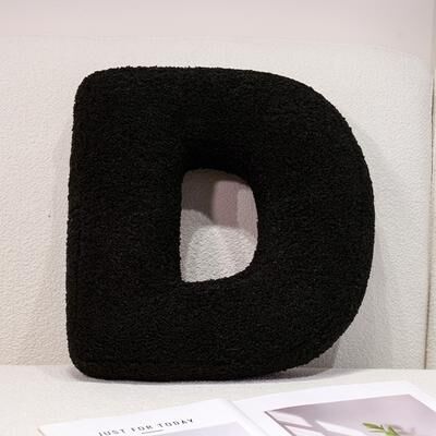 Lush Living Finds I Love U Soft Seat Cushion, Black English Letters Plush Pillow For Back Support, Sofa Chair Plushie Decoration d