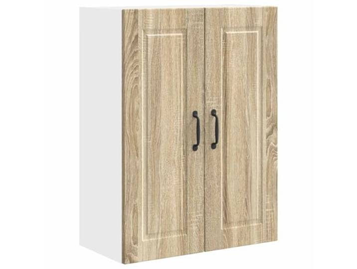 IBUQDDV Wandschrank Porto Sonoma-Eiche 80 x 31 x 80 cm Holzwerkstoff Küchenschrank mit Fächern, Ablagen, Wandmontage, Innenbereich, Vorratshaltung, Geschirraufbewahrung, moderne Küche