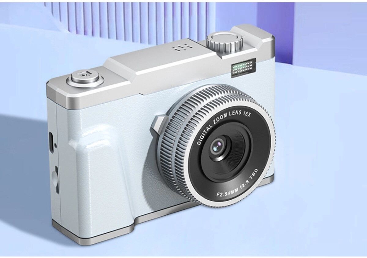 INF 4K Digitalkamera mit 2.4 inch Farbdisplay, 8X Digitalzoom, TF-Kartenunterstützung und USB Type-C-Ladung (ohne Speicher) Blau