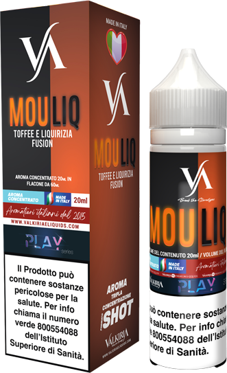 Valkiria Mouliq Liquido Shot 20ml Toffee Liquirizia