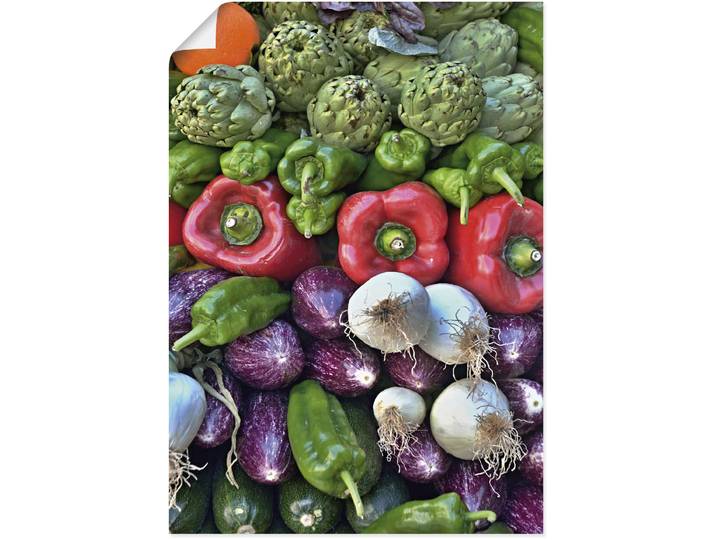Poster ARTLAND Gemischtes Gemüse vom Markt , bunt (farbe bild(er): bunt), B:50cm H:70cm, Bilder, Poster, ohne Rahmen