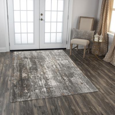 NAVATEXTURA Antonela Abstract Gray Recycled Polyester Area Rug