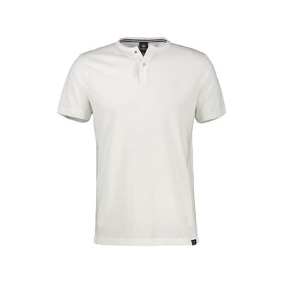 T-Shirt LERROS "T-Shirt mit Rundhalsausschnitt, grosse Größen", Herren, Gr. 5XL, weiß (broken weiß), 100% Baumwolle, Rundhals, Shirts T-Shirt, Herren T-Shirt Übergröße, 100% Baumwolle, Einfarbig, Kurzarm