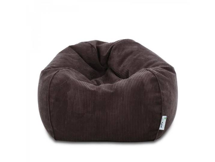 Pouf Poire Fauteuil Velours côtelé Sacoche Marron