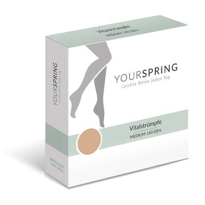 Yourspring medium transparent 140den AD 40/41 hon. 2 St Strümpfe